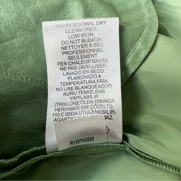 Tibi matcha green Italian sporty nylon pleated balloon trouser pants - Picture 8 of 11